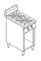 JCook Gas Stove 2 Burner Cabinet - GS2B-C